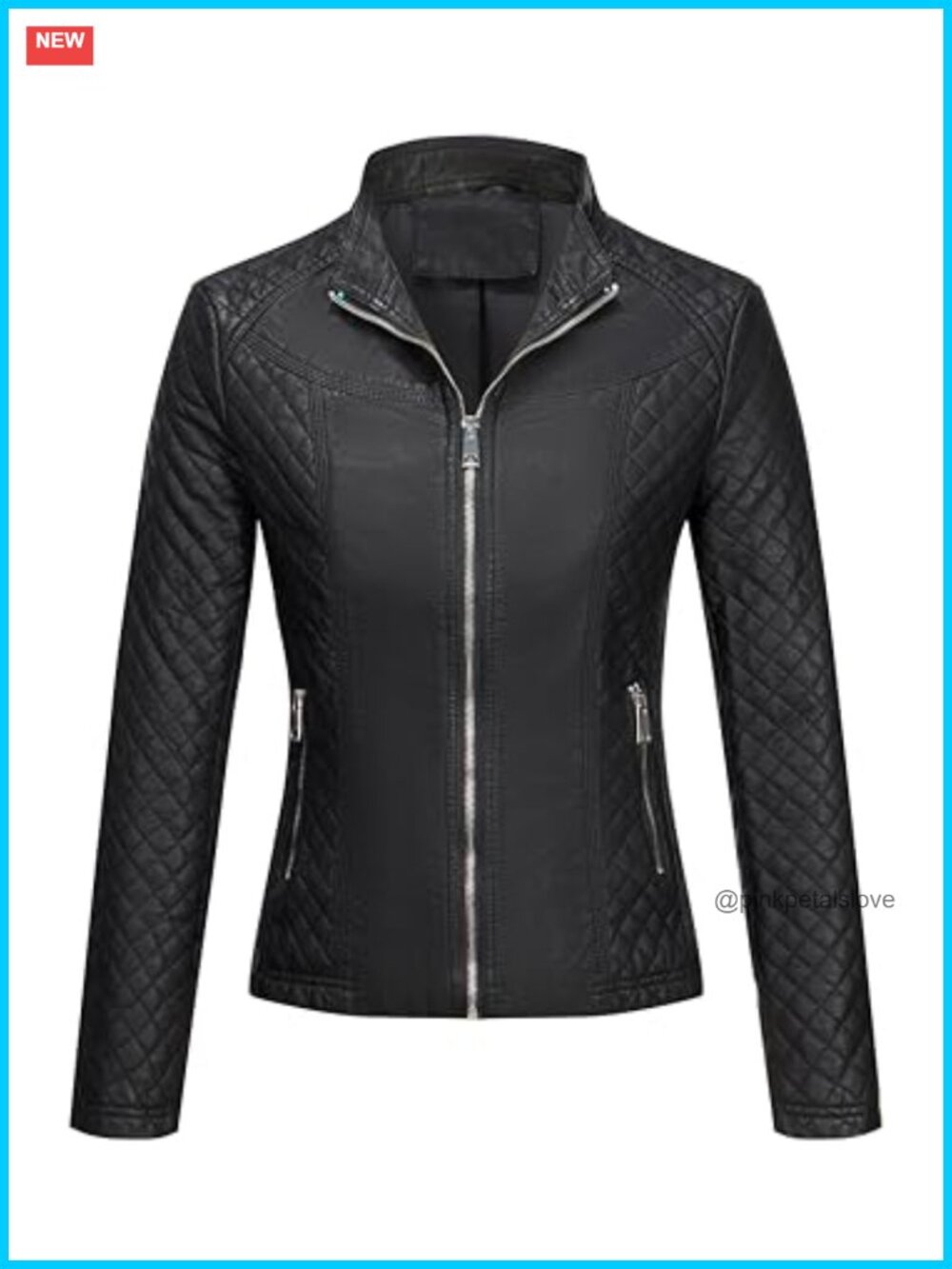 Plus Size Faux Leather Motorcycle Jacket Fall Spring Biker Coat 1X-5X